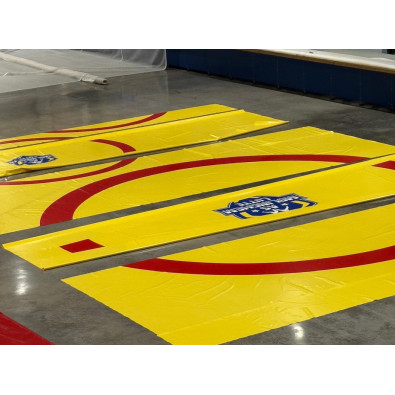 Marquage thermosoudé pour tapis de sol pour club de Lutte 